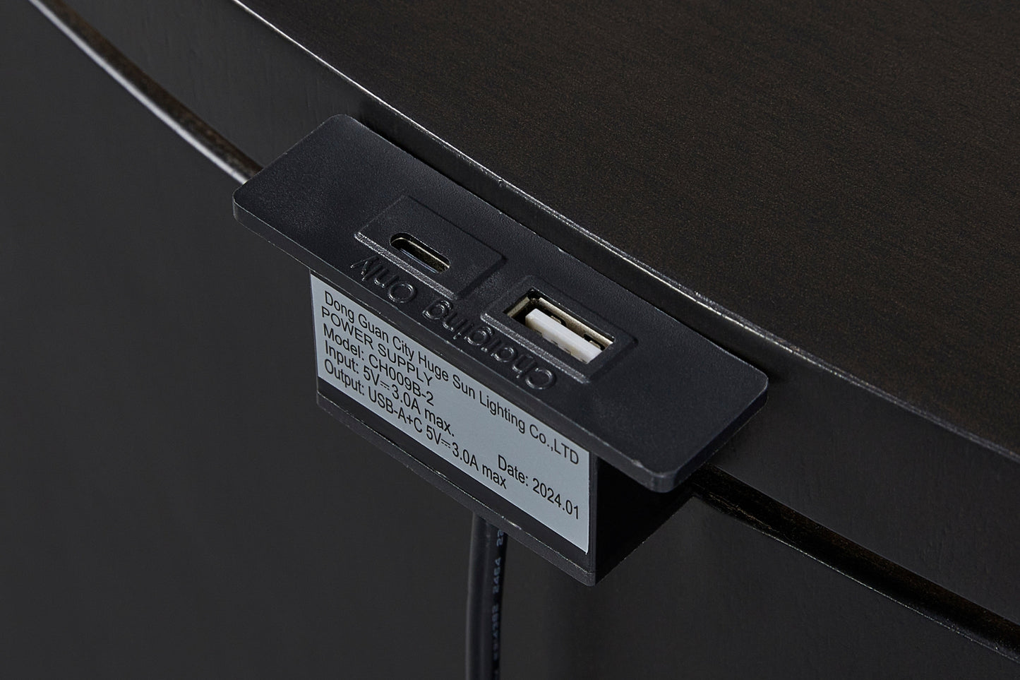 3-Drawer Oval Nightstand